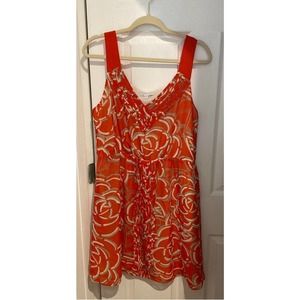 GAP Pin-Tuck Orange Cream Dress Size Large